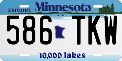 MN license plate 586TKW