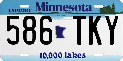 MN license plate 586TKY
