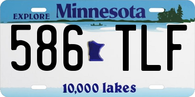 MN license plate 586TLF