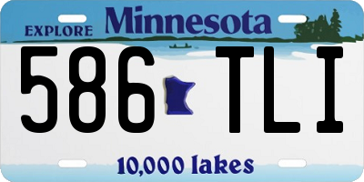 MN license plate 586TLI
