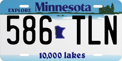 MN license plate 586TLN