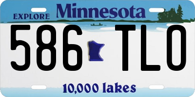 MN license plate 586TLO