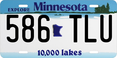 MN license plate 586TLU