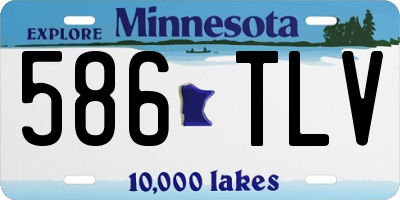 MN license plate 586TLV