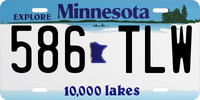 MN license plate 586TLW