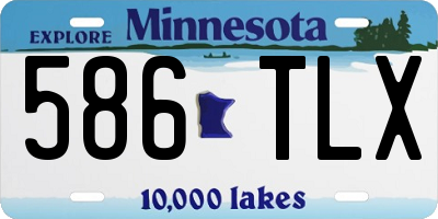 MN license plate 586TLX