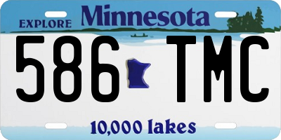 MN license plate 586TMC