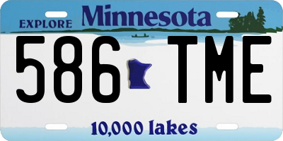 MN license plate 586TME