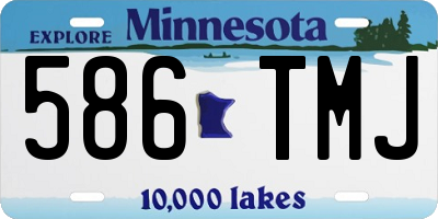 MN license plate 586TMJ