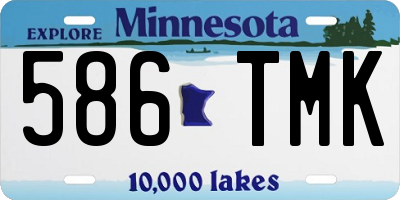 MN license plate 586TMK