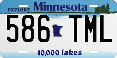 MN license plate 586TML