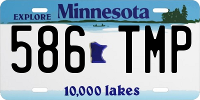 MN license plate 586TMP