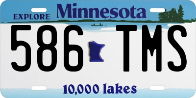 MN license plate 586TMS