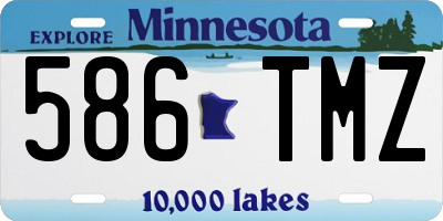 MN license plate 586TMZ