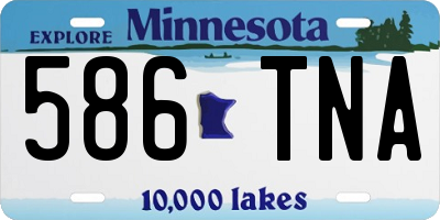 MN license plate 586TNA