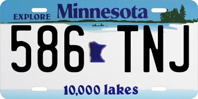 MN license plate 586TNJ