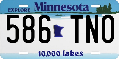 MN license plate 586TNO