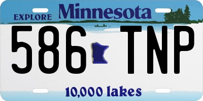 MN license plate 586TNP