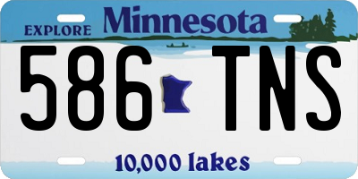 MN license plate 586TNS