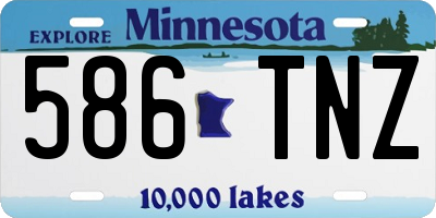 MN license plate 586TNZ