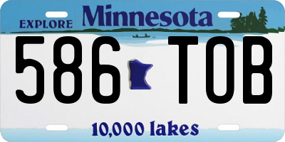 MN license plate 586TOB
