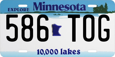 MN license plate 586TOG