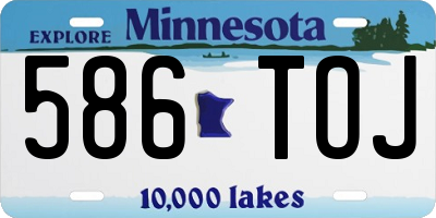 MN license plate 586TOJ