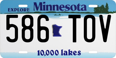 MN license plate 586TOV