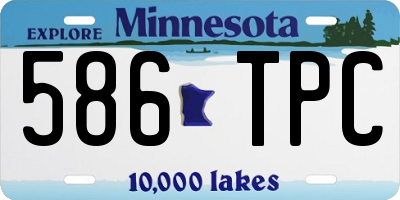 MN license plate 586TPC