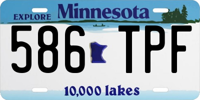 MN license plate 586TPF