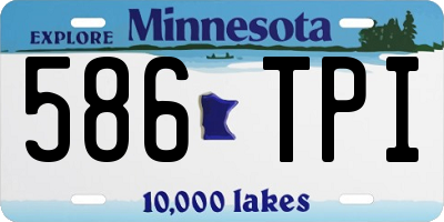 MN license plate 586TPI