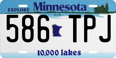 MN license plate 586TPJ