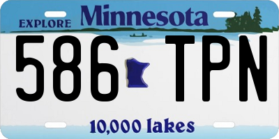 MN license plate 586TPN