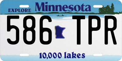 MN license plate 586TPR
