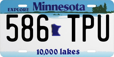 MN license plate 586TPU