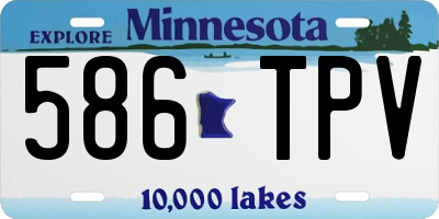 MN license plate 586TPV