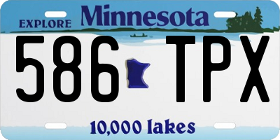 MN license plate 586TPX