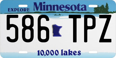 MN license plate 586TPZ