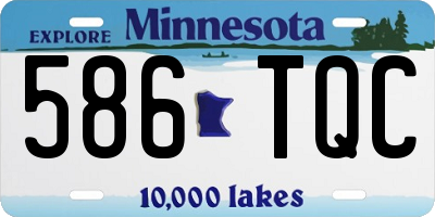 MN license plate 586TQC