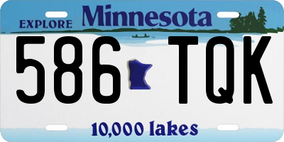 MN license plate 586TQK