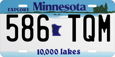 MN license plate 586TQM
