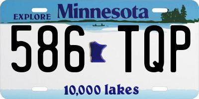 MN license plate 586TQP