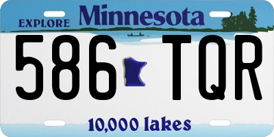 MN license plate 586TQR