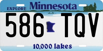 MN license plate 586TQV