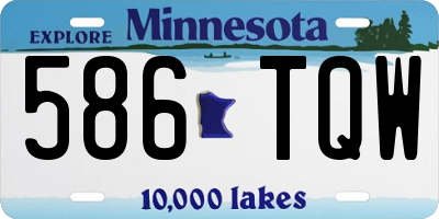MN license plate 586TQW