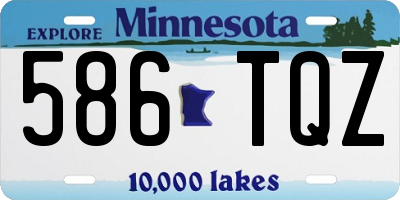 MN license plate 586TQZ