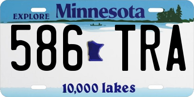 MN license plate 586TRA