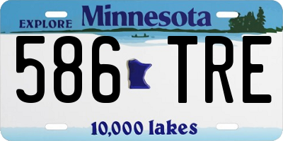 MN license plate 586TRE