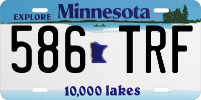 MN license plate 586TRF