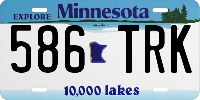 MN license plate 586TRK